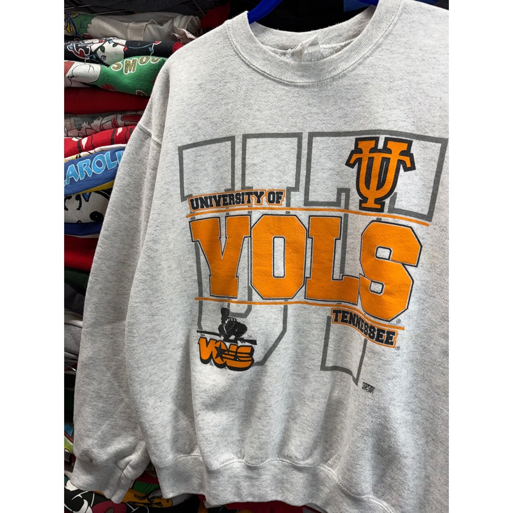 Vintage 90s University of Tennessee Vols Sweatshirt Gray 20/20 Sport Mens Medium